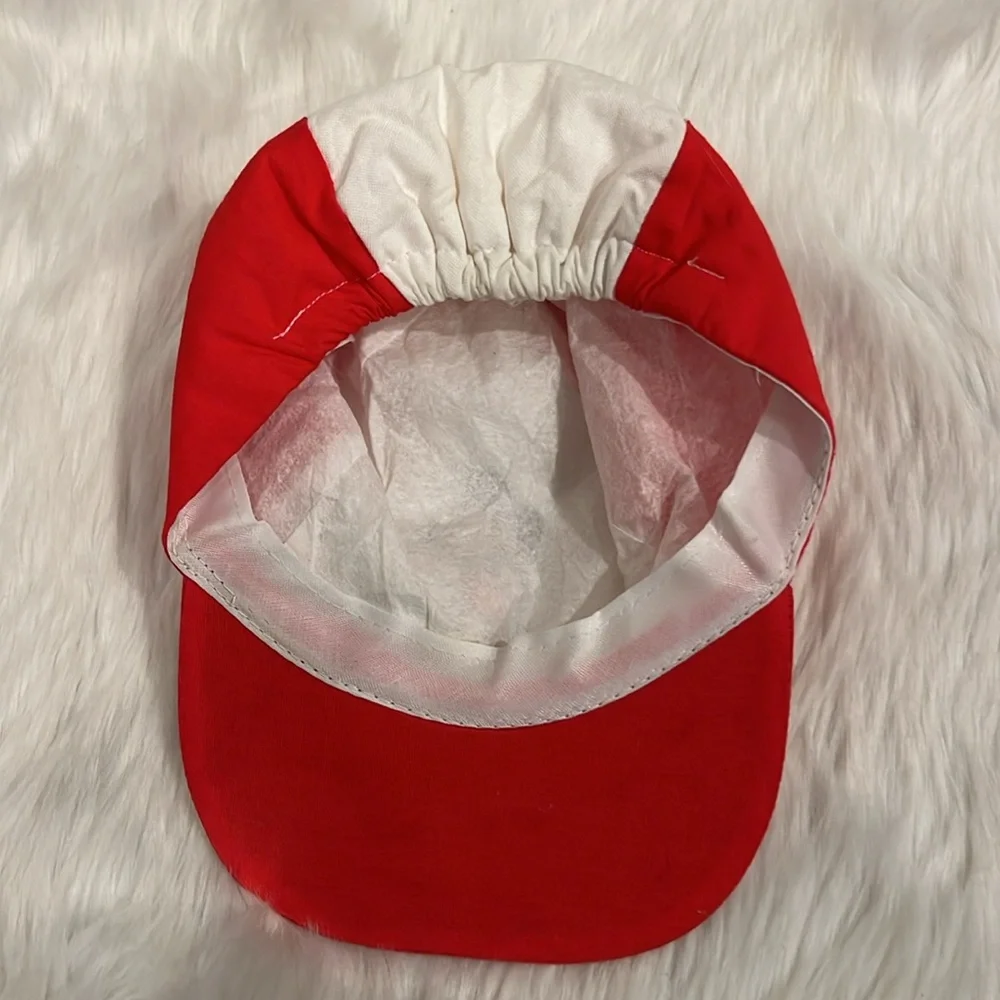 Vintage Disney Mickey Mouse Youth Boys Girls Red White Elastic Hat Cap Size L
